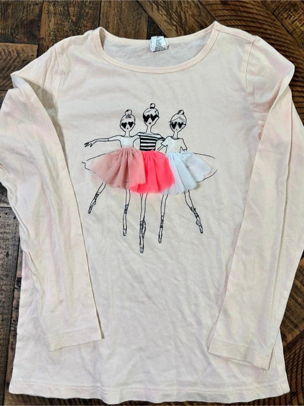 Size 10 Crewcuts Ballet Graphic Long Sleeve Pink